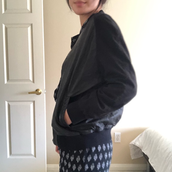 Faux leather bomber jacket - Picture 2 of 3